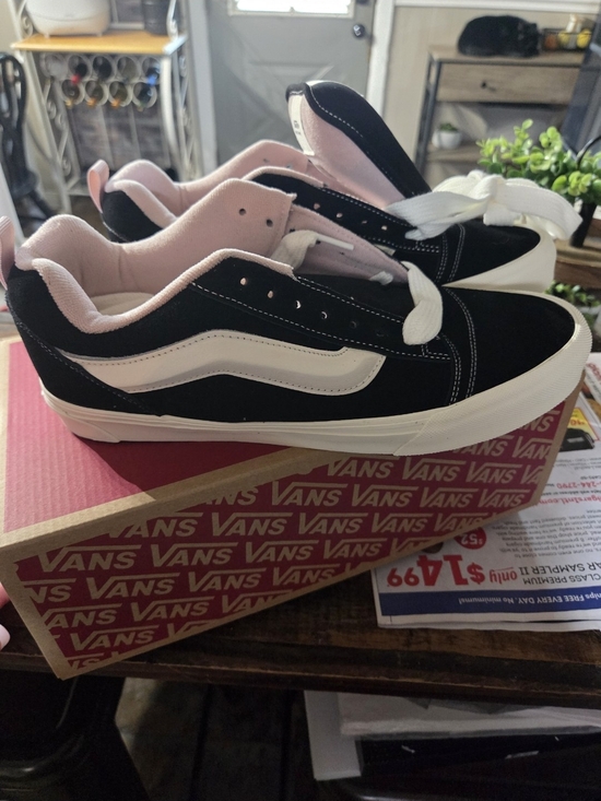 Vans Shoes - Vans Black Canvas Low Top Sneakers with Pink Lining and White Stripe